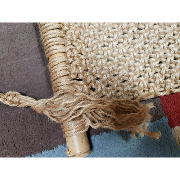 Vintage 1970s Wall Art‎ Decor Macrame Handcrafted Weaved Hemp Jute Large Boho - Picture 6 of 12